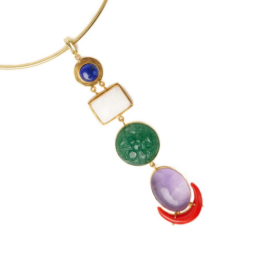 Totem Olympia White Quartz long Collar